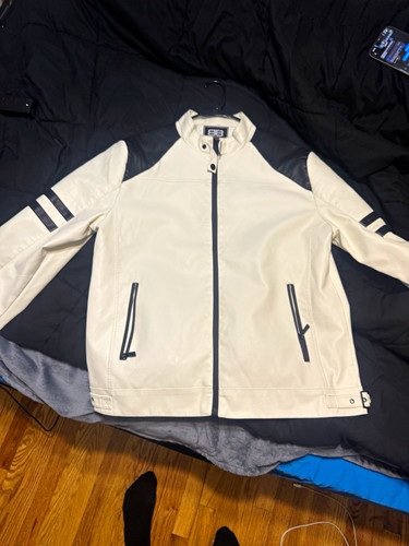 Men white black biker - white/black,