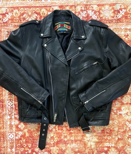 Vintage leather motorcycle - vintage,